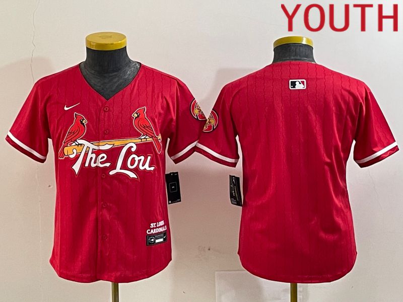 Youth St.Louis Cardinals Blank Red City Edition 2024 Nike MLB Jersey style 1